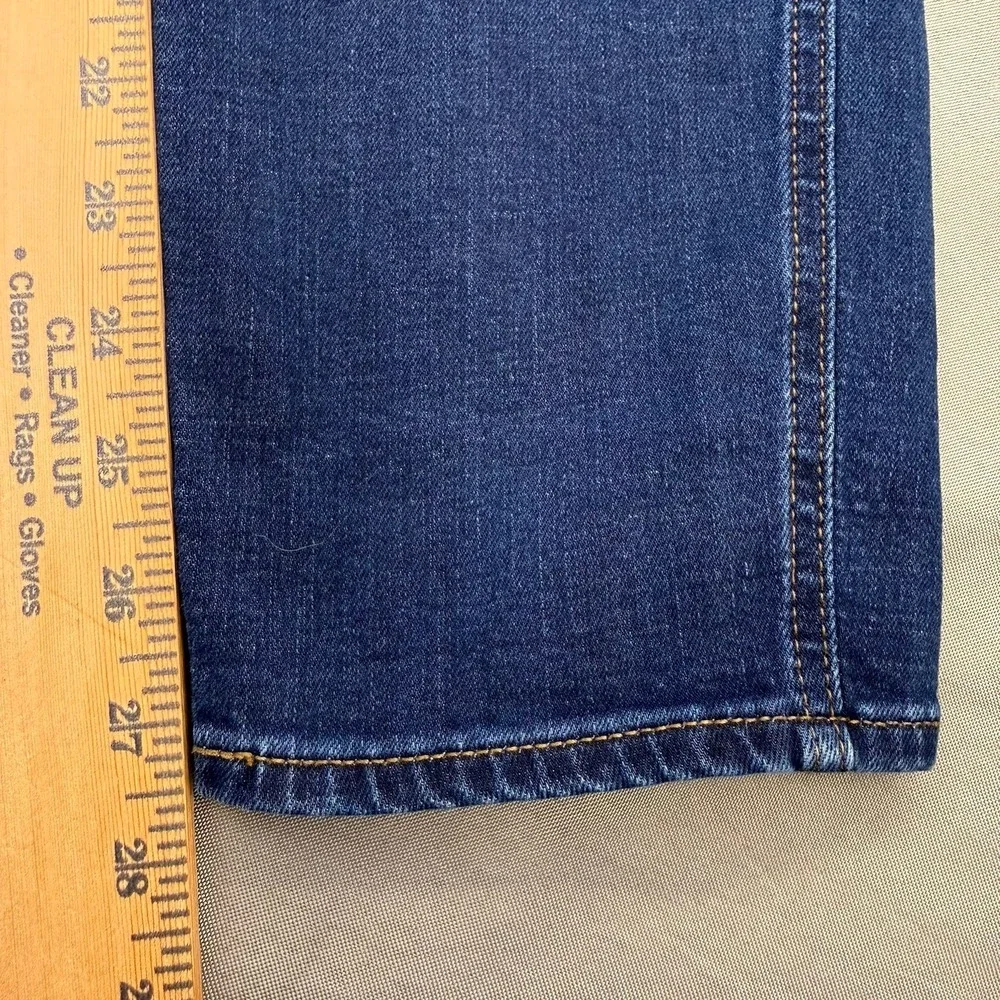 J.Crew Denim Skinny Overalls Med Wash Blue Jean Signature Stretch Size Medium‎